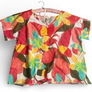 Esqule Kids Tropical Floral Short Sleeve Tee